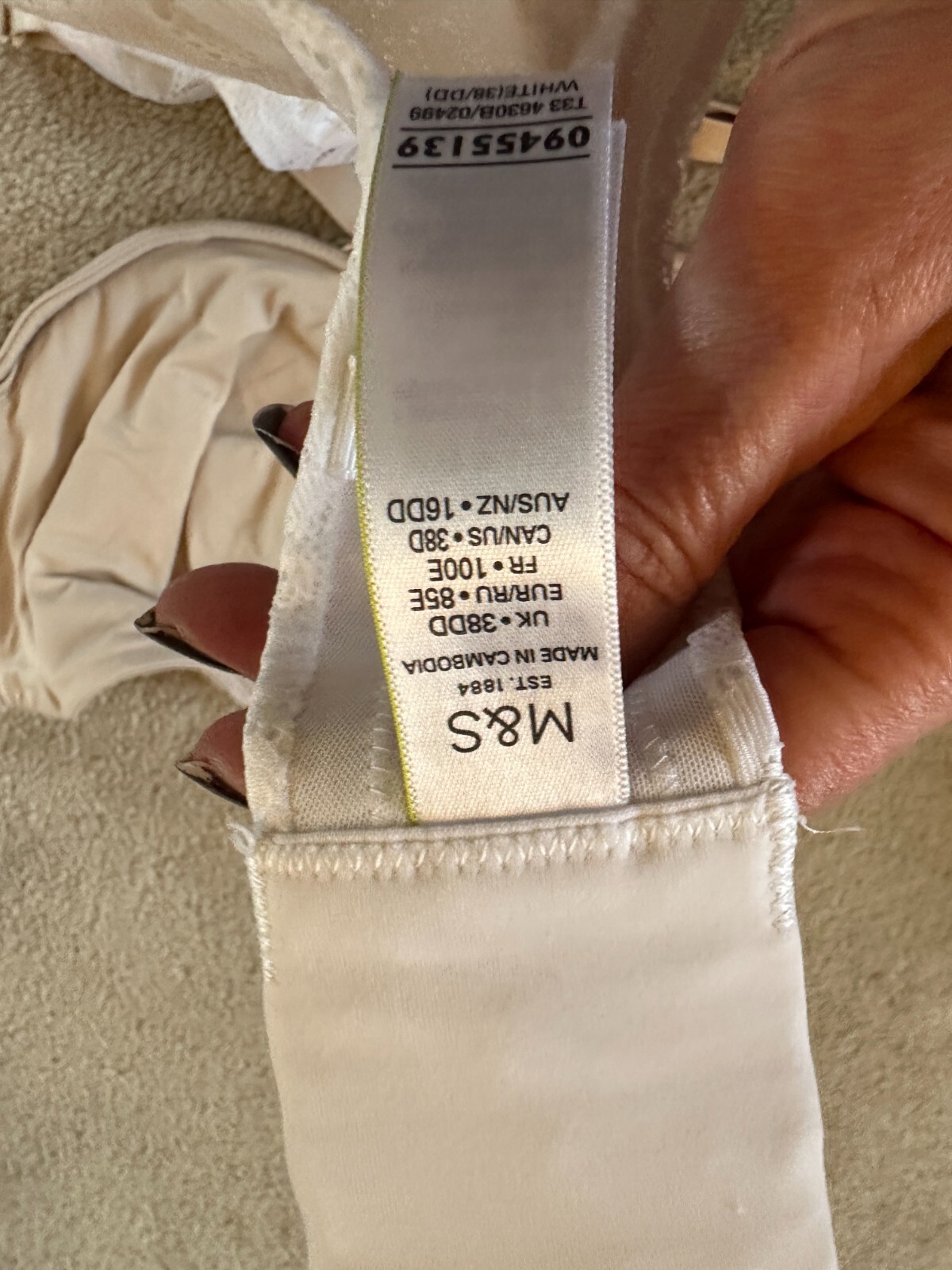 Marks & Spencer 2 x Multi Way Bras 38DD white lace nude bandeau non padded GUC