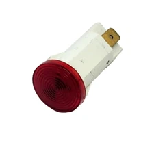 (1x) Solico - 1/2" Red Panel Mount - Neon Indicator Light - 250V - .250" QC Tabs