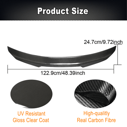 Carbon Heckspoiler Kofferraum Spoiler Flügel Lippe für Audi A5 S5 RS5 Coupe 17UP - Picture 8 of 13