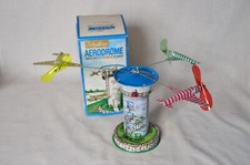 SCHYLLING Aerodrome Airport Control Tower WIND UP TOY WORKING VINTAGE