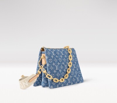 NIB Louis Vuitton High Coussin PM Monogram Denim M24564