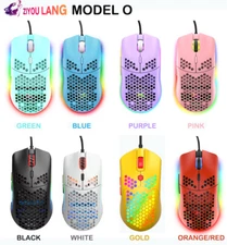Wired Gaming Mouse Model O 69G Honeycomb Shell 6400 DPI USB Gaming Mice PC PS4