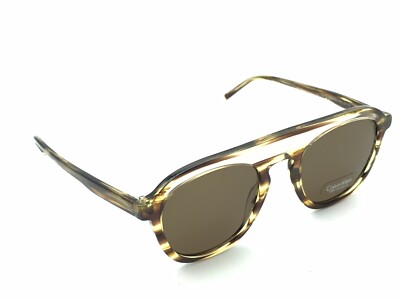 Calvin Klein Brown Translucent Sunglasses Calvin Klein CK4355S 201 Transparent Brown Round Sunglasses  main image 4