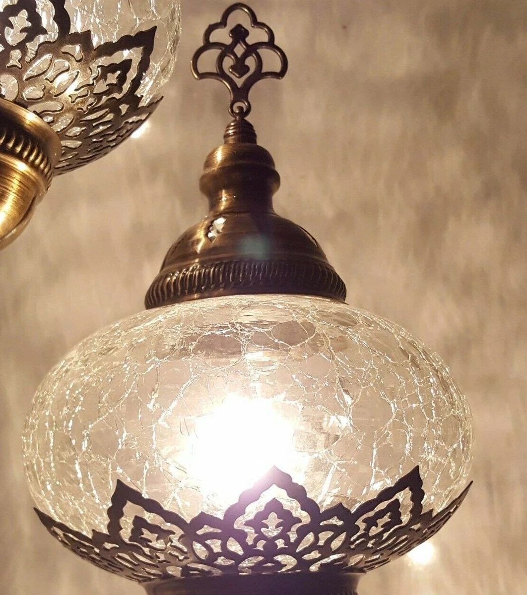 Beautiful Turkish Moroccan Ottoman Floor Table Lamp Replacement Glass Part Only