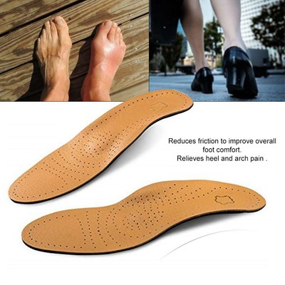 Leather Shoe Insoles Flat Foot High Arch Support Orthopedic Cushion Feet Care | eBay