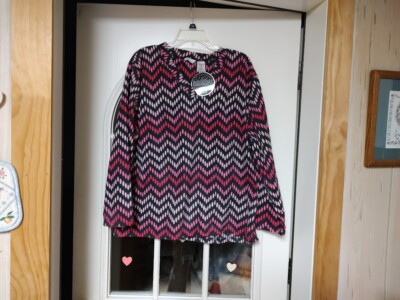 NWT Mayfair Purple Designed Soft Fleece Pajama Set Size