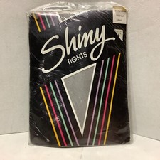 New Vintage Shiny Tights with Lycra Size Medium Made USA Gray Pantyhose
