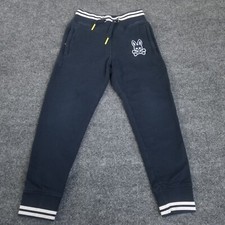 Psycho Bunny Kids jogger Sweatpants Navy Blue/ White Size XXS/4 100 Cotton
