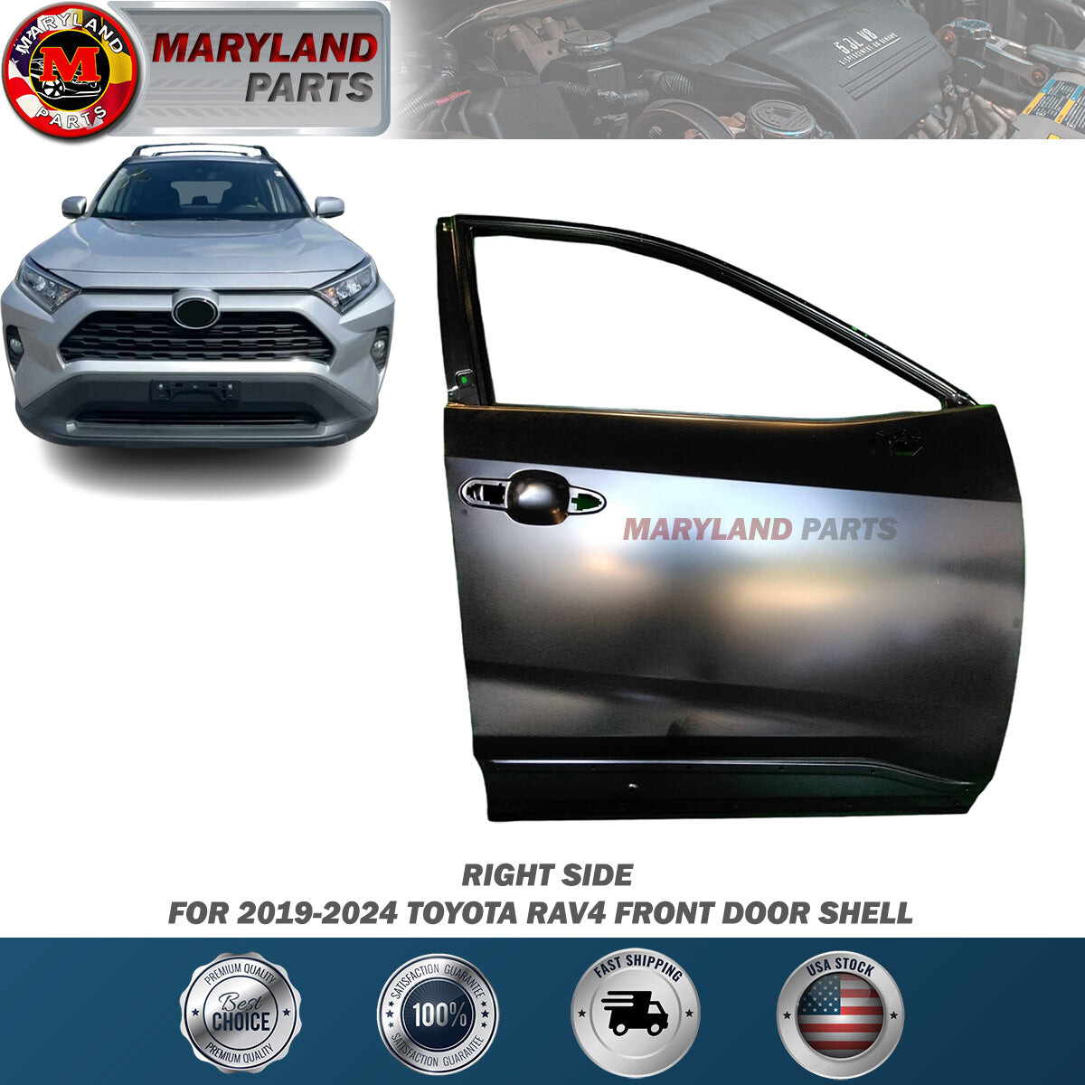 For 2019-2024 Toyota RAV4 Right Front Door Shell Passenger Front | eBay
