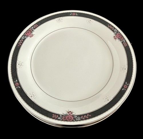 "Juego de 4 platos de pan de porcelana vintage Noritake 7260 Etienne 6,5"" excelente" - Imagen 4 de 6