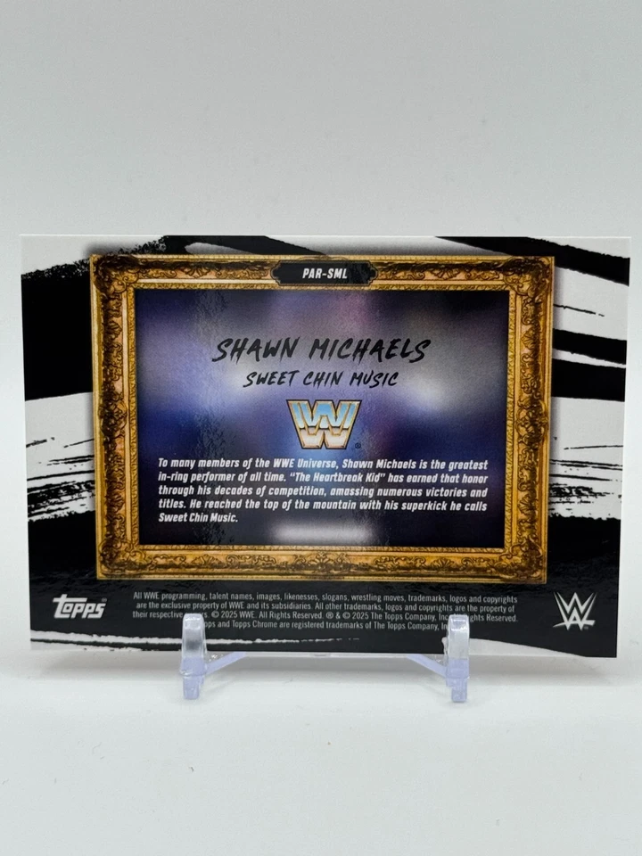 2025 Topps Chrome WWE #PAR-SML Shawn Michaels Paradigm Orange /25 - Image 2 of 2