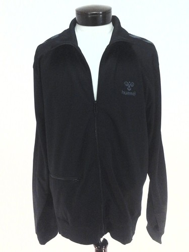 HUMMEL Classic Bee Zip Track Jacket Black Gray Logo Soccer Futbol Men's XXL New - Picture 4 of 9