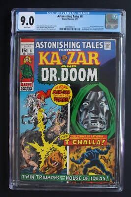 ASTONISHING TALES #6 Bobbi Morse MOCKINGBIRD 1971 Black Panther Dr Doom CGC 9.0
