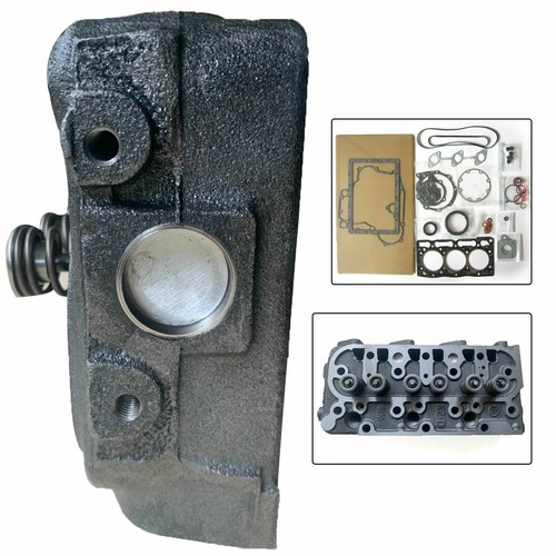 Cylinder Head w/ Valves Spring +Full Gasket Kit For Kubota Excavator
