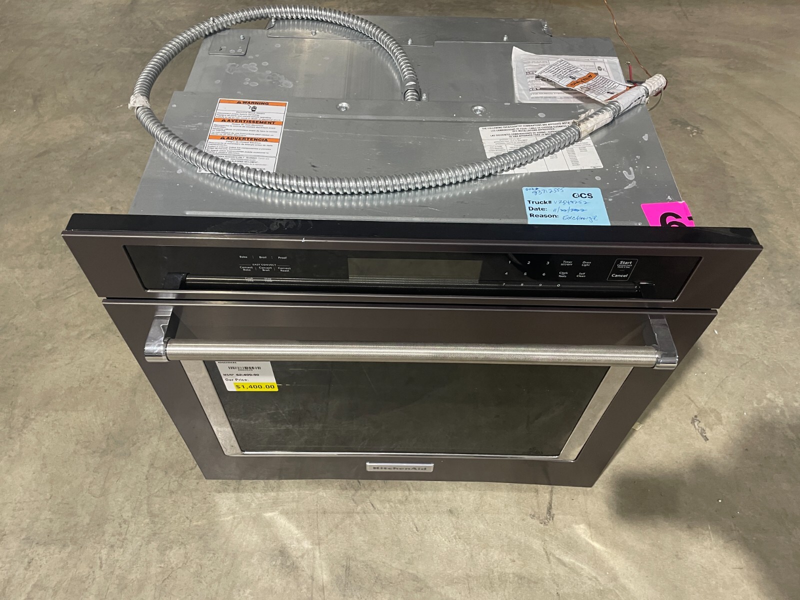 KitchenAid KOSE500EBS 30 Inch Single Convection Electric Wall Oven eBay