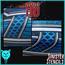 Airbrush Stencil - Mini HD Adhesive Reusable Kit for Harley Custom Paint