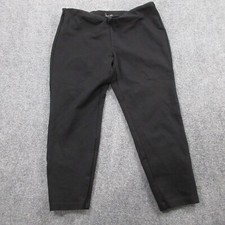 Eileen Fisher Pant Women PL Black Wide Casual Lagonlook Minimalist Stretch Knit