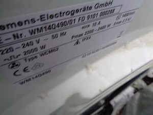gebr. Waschmaschine Motor Siemens WM14Q490/01