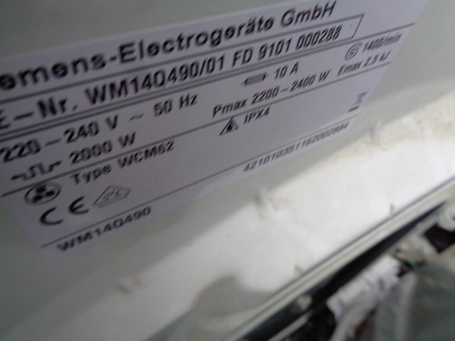 gebr. Waschmaschine Motor Siemens WM14Q490/01