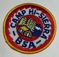 High Sierra Camp Gold California  Boy Scout Camp Patch TT9