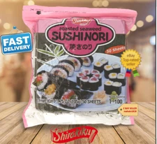 SHIRAKIKU 🉐 Sushi Nori Seaweed Sheets - 50 Sheets - GREAT PRODUCT!