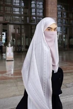 PREMIUM Hajira Scarf YUSRAA Meditative Rectangular Prints Satin FREE Charm & Box