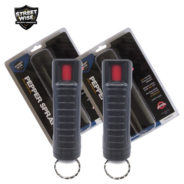 2 Pack Streetwise 18 Pepper Spray Mace 1/2 Oz Molded Keychain 46