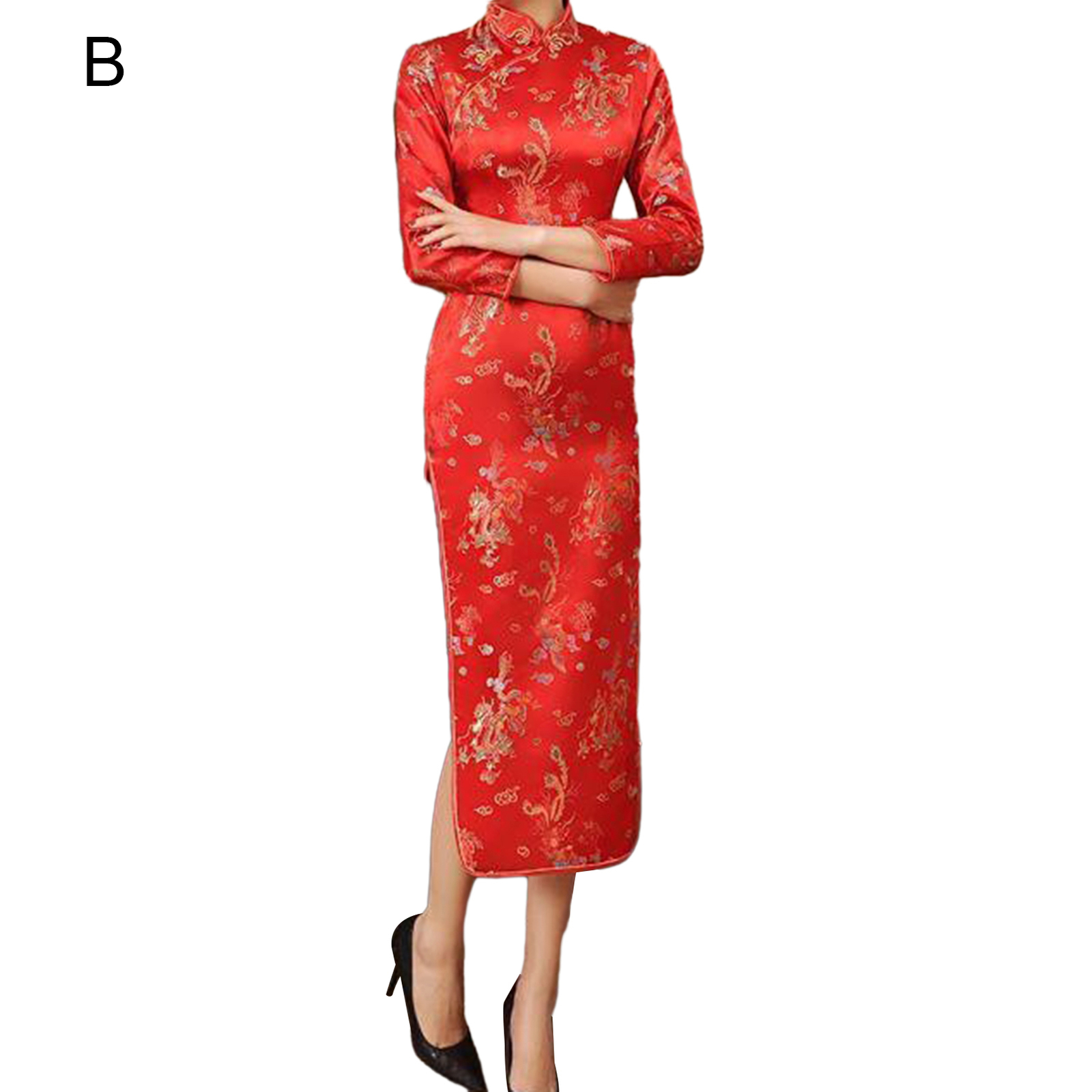 Elegant Cheongsam Dress Traditional Chinese for Women Style Women's