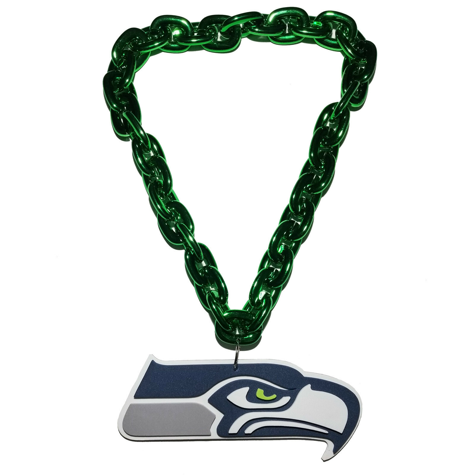 New NFL Seattle Seahawks Green Fan Chain Necklace Foam 847624067275 eBay