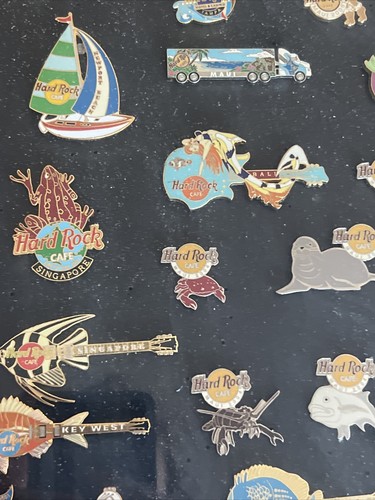 Rare Set Of 29 Pins Framed Hard Rock Cafe Hawaii Fish Hula Girls Snakes Tropical - Picture 5 of 12