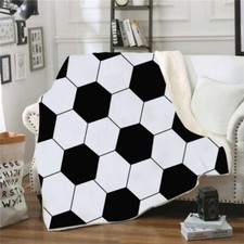 Football 3D Print Sherpa Blanket Sofa Couch Quilt Cover Throw Fleece rug for kid