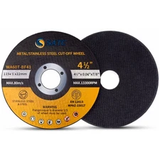 100 Pack 4-1/2 x .040 x 7/8 Cut Off Wheels Cutting Discs Metal & Stainless Steel