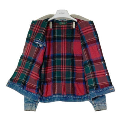 J.CREW Giants Tag Back Flannel Denim Jacket Indigo Sizes J.CREW Giants Tag Back Flannel Denim Jacket Indigo Sizes