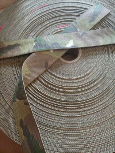 100 yards Military Nylon 1.5" Webbing Belt Strap Strapping Mil-Spec 2 sided Camo - Afbeelding 1 van 5