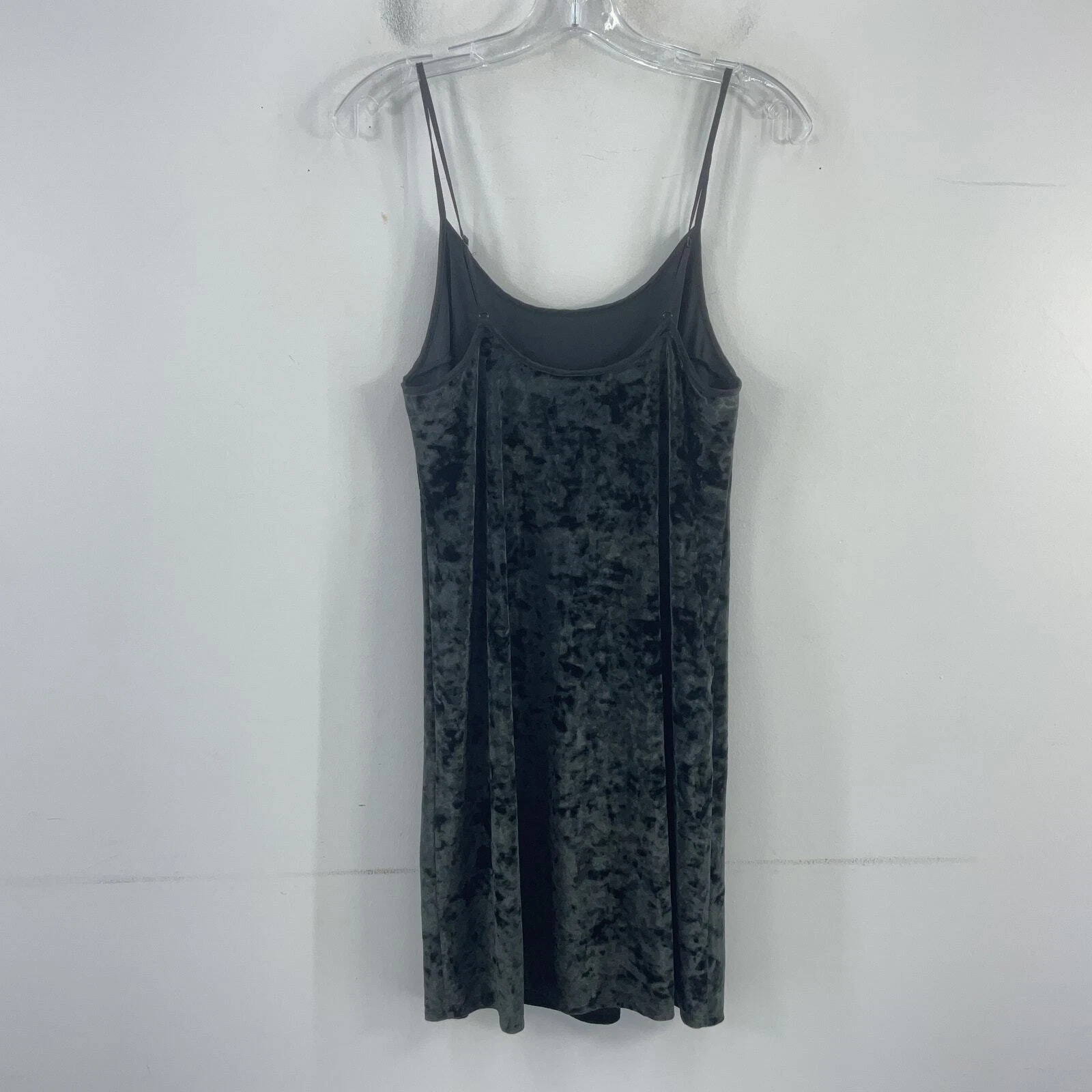 UNDERCOVER Abito donna Victoria's Secret grigio antracite velluto schiacciato poli misto slip XS S