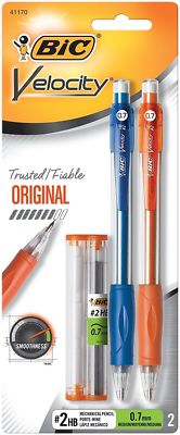 BiC Velocity Mechanical Pencil, #2, Medium Point, 0.7 mm - 2 count