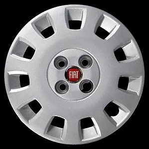 Fiat Punto Active 2008 Kit 4 Copricerchi coppa ruota 14" logo rosso cod. 1264LR
