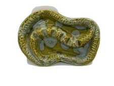 Ashtray  Art Pottery Vintage Drip Glaze Glossy Made  in  USA # A- 10