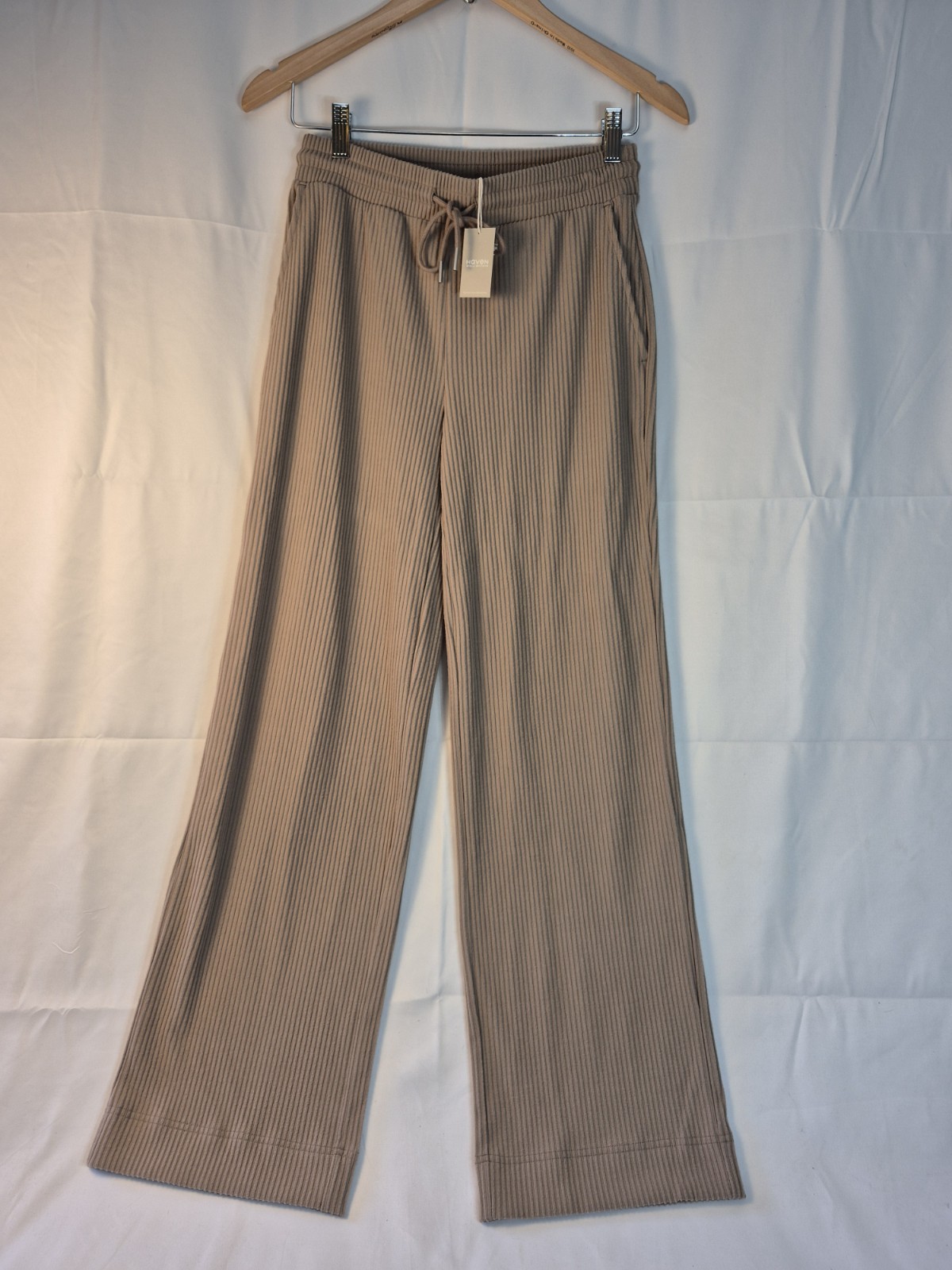 NWT Haven Well Within Ottoman Rib Straight Leg Lounge Pants XS Taupe Beige