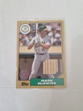 2022 Topps Series 1 Mark McGwire A's 1987 35TH Ann. Game Used Bat Relic #87R-MMC