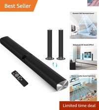 Detachable 80W Smart TV Soundbar - Bluetooth  Versatile Placement Options