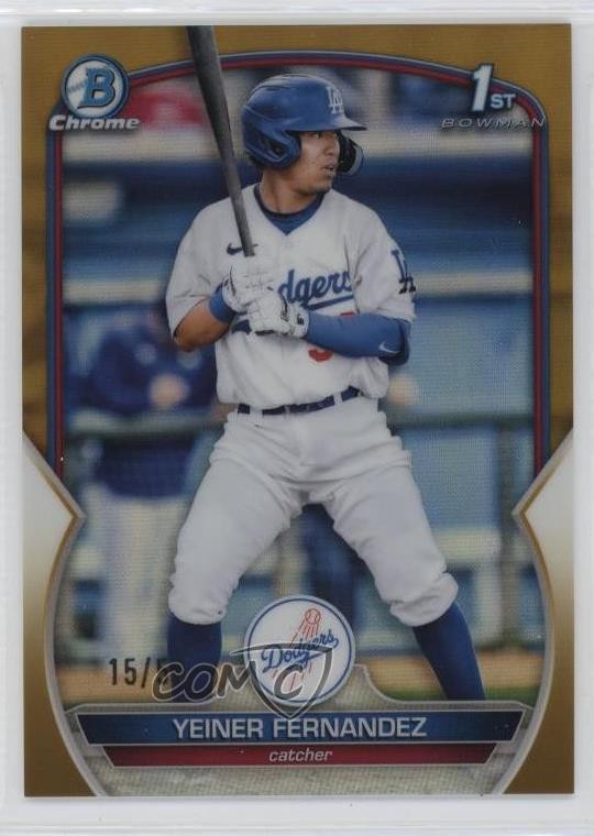2023 Bowman Chrome Prospects Gold Refractor /50 Yeiner Fernandez #BCP-138