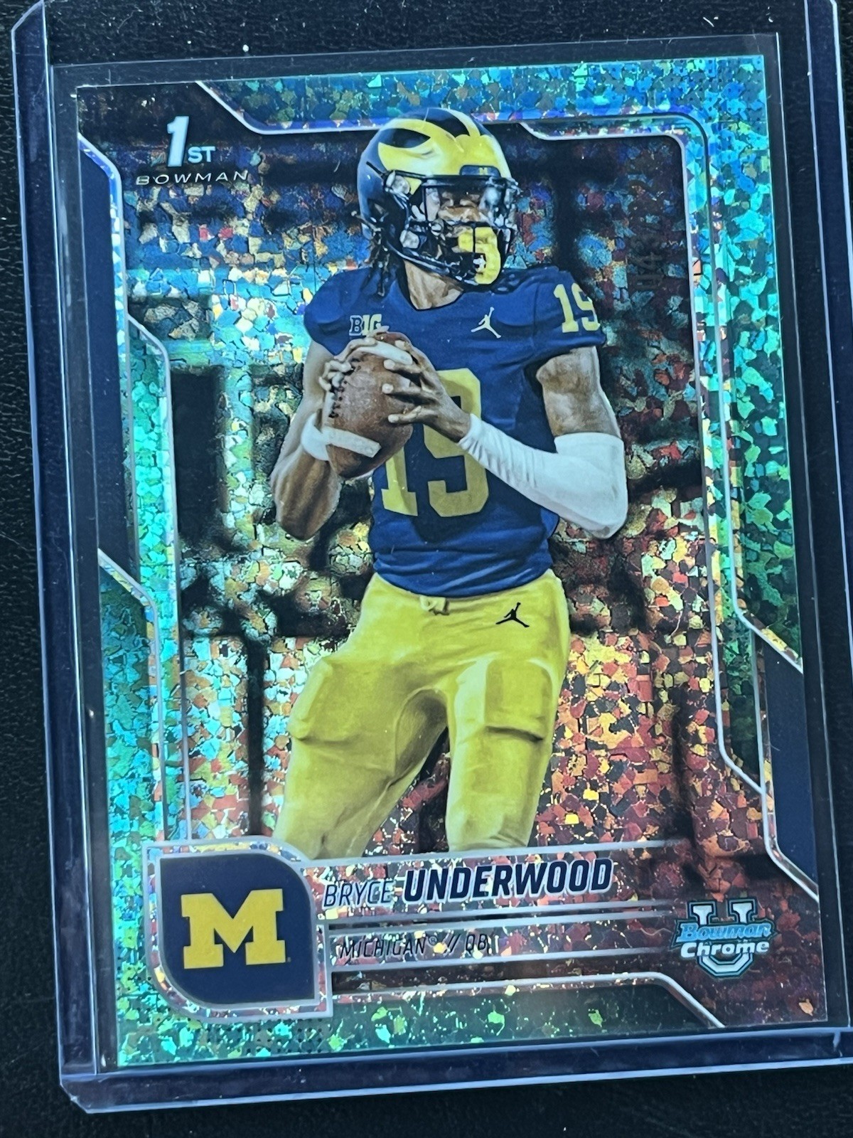 2025 Bowman Chrome U Bryce Underwood Aqua Mini-Diamond Refractor 1st # /325