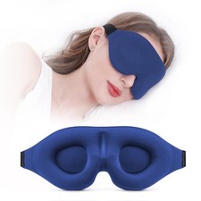 YIVIEW Sleep Mask for Side Sleeper, Complete Light 1 Count Pack of 1 , Blue