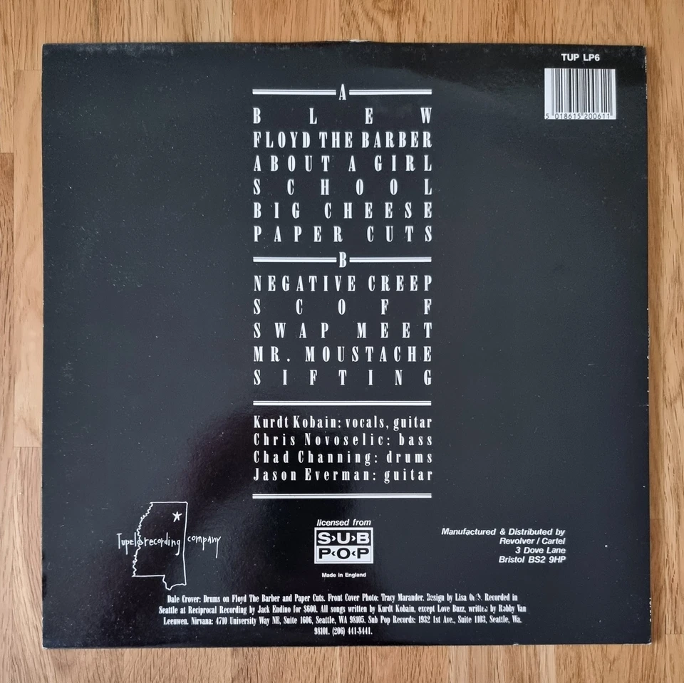 Nirvana-Bleach Vinyl (Tupelo Records 1989) UK Version Excellent Condition  - Bild 2 von 4