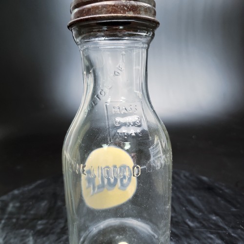 Vintage Original Gulf 1 QT Glass Oil Bottle w/Master Spout Gas Station Jar ✅ - Picture 6 of 9