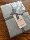 West Elm 400 TC sateen organic  bedskirt bed skirt platinum California King  — photo 1