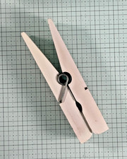 Giant White Wood Clothespins 