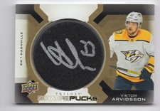 2019-20 UPPER DECK SIGNATURE PUCKS AUTO Viktor Arvidsson Auto Nashville