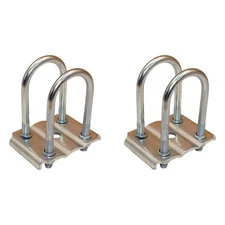 U-Bolt Kit (4) U-Bolts Nuts Plates for 2 3/8" Round 3500 lb Axle Trailer Springs